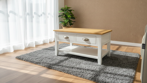 Double drawer coffee table