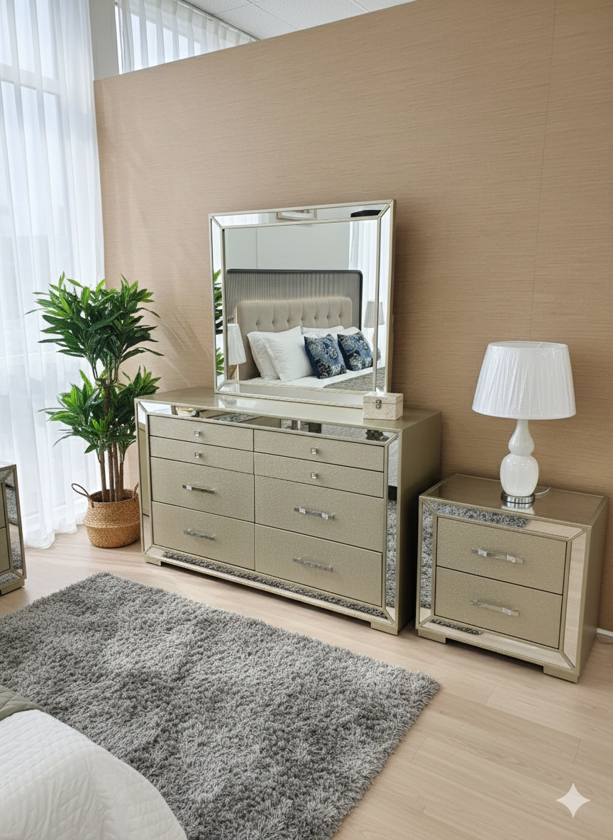 Paris Dresser and Mirror